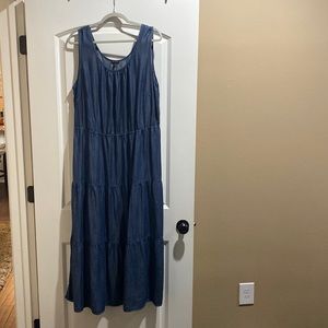 Talbots plus chambray dress